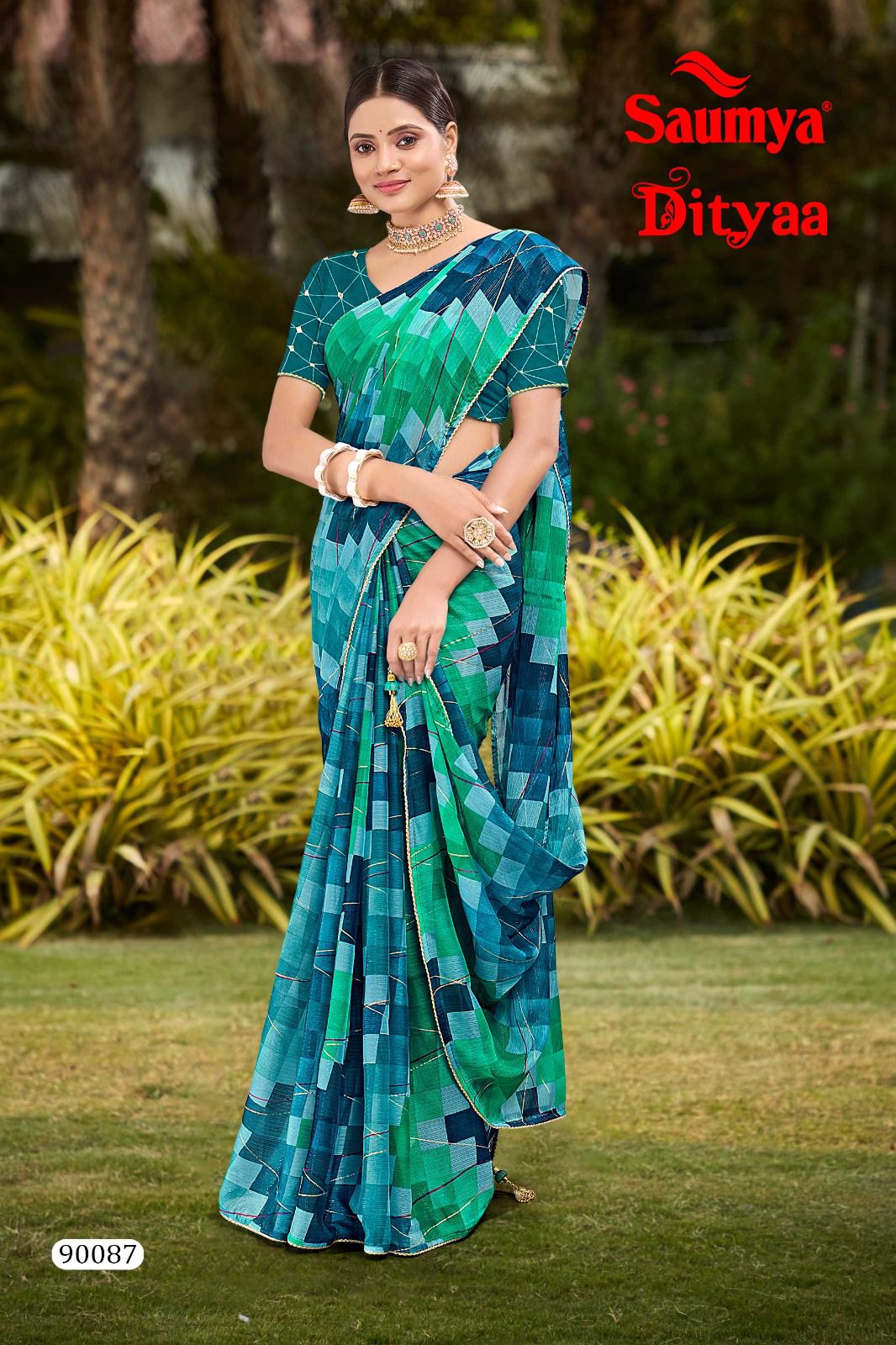 Ditya By Saumya Printed Daily Wear Georgette Sarees Wholesale Price In Surat